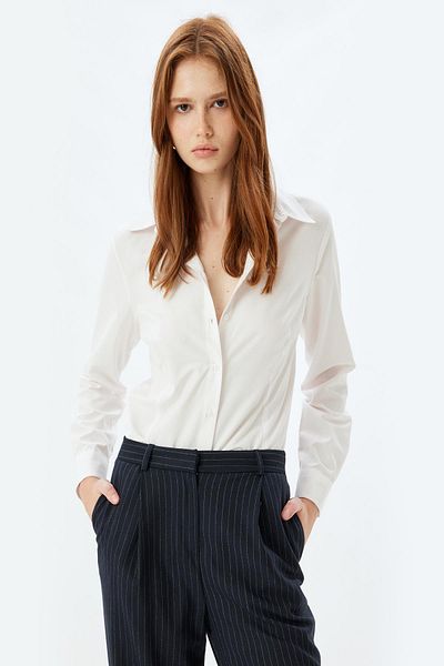Koton Long Sleeve Cotton Blended Classic Shirt