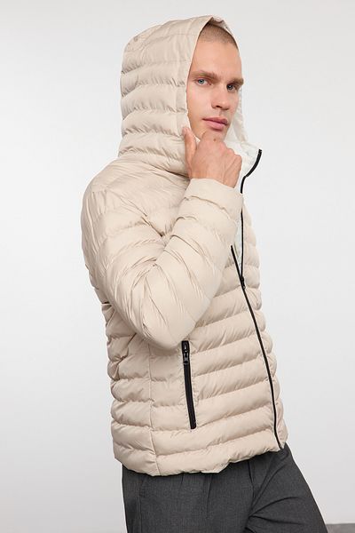 Trendyol Collection Stone Regular Fit Wintermantel mit Kapuze TMNAW25MO00028