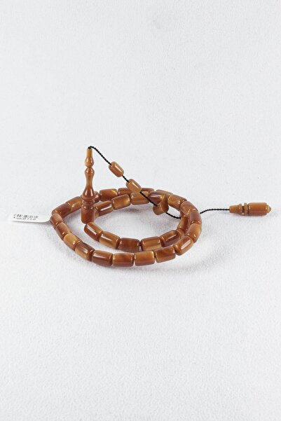 Tesbih Kardeşliği Mesut Elma Usta Işçilikli Imzalı Simli Sıkma Kehribar Tesbih