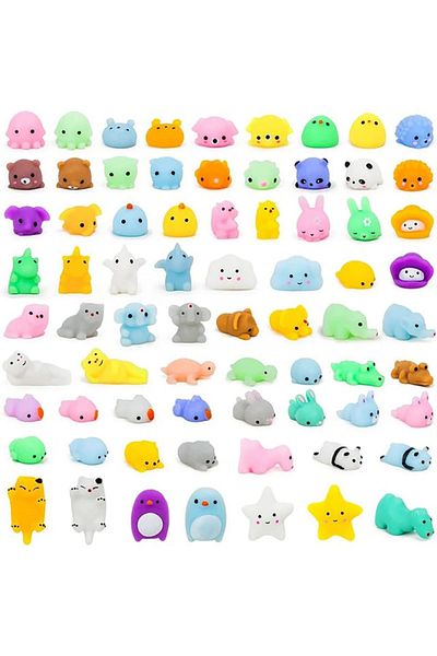 Morpembej 5 Pieces Children's Squishy Toy Stress Relief Sukuşi Toy with Animal Figures