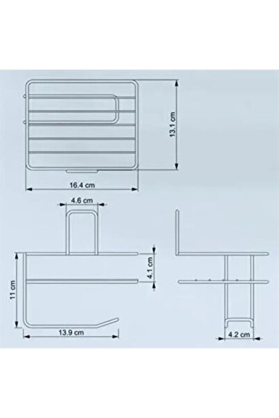 Buffer Чорний сучасний металевий дизайн - самоклеючий туалетний папір, тримач і додаткова полиця
