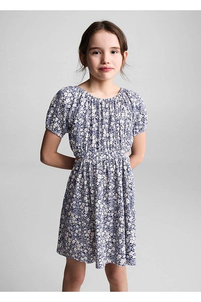 MANGO Kids Φόρεμα με σκίσιμο με φλοράλ στάμπα
