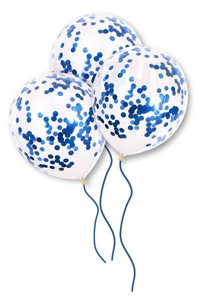 Huzur Party Store 10 Pieces of 30 cm Colorless Blue Sequins Transparent Balloons - Eye Design