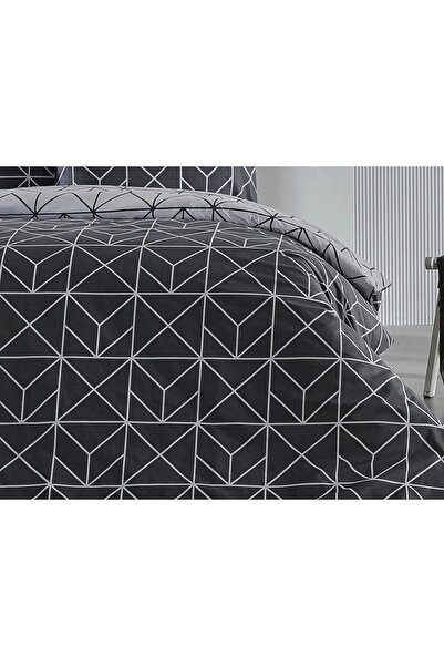 Doqu Home Ranforce Polka Duvet Cover Set Double - Anthracite