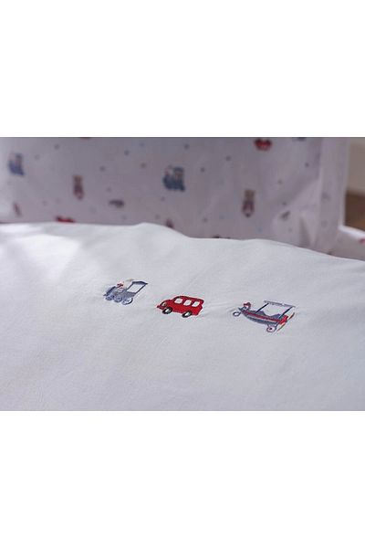 Doqu Home Embroidered Baby Bedding Set Baby Car Baby - White