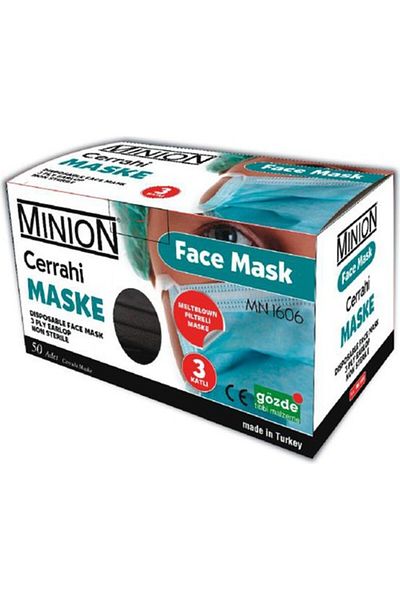 Minion Meltblown Surgical Masks Box of 50 Black