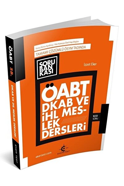 Eker Test Yayınları Meb Ags Din Kültürü Alan Bilgisi Ve İhl Meslek Dersleri Soru Bankası İzzet Eker Yeni Baskı