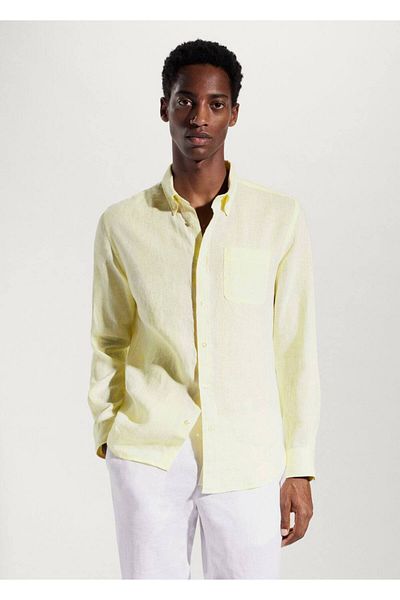 MANGO Man Πουκάμισο 100% λινό Slim Fit