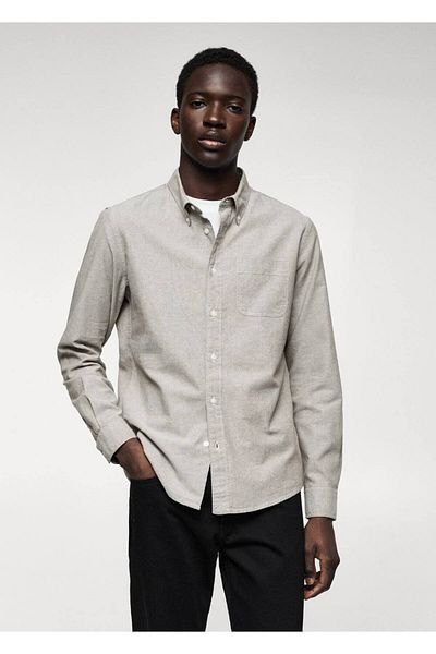 MANGO Man Oxford-Hemd aus Baumwolle mit normaler Passform