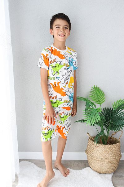 Harika KIDS Boy's Cotton Combed Cotton Printed Pajama Set with Shorts
