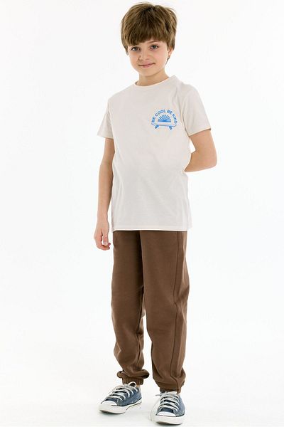 Kyron Tricou pentru băiat, 100% bumbac, cu imprimeu Be Cool - Ecru