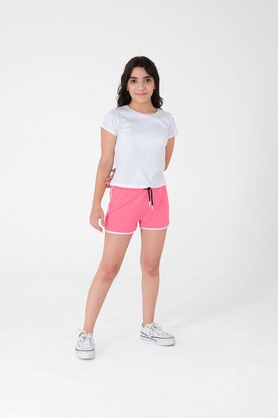 Kyron Pantaloni scurți sport roz pentru fete - Pantaloni scurți confortabili și eleganti de vară
