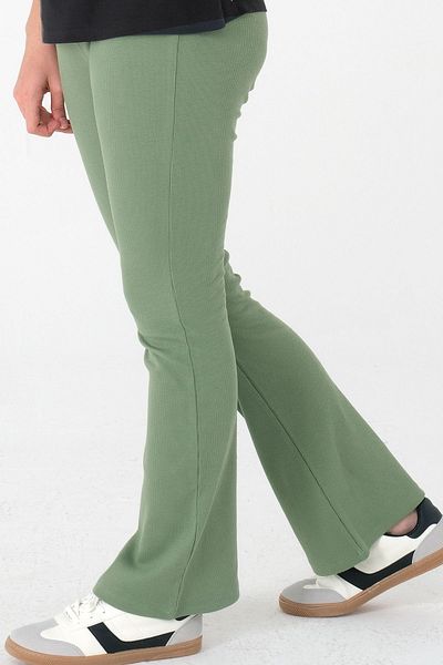 Kyron Green Wide Leg Girl's Trousers - Comfortable and Stylish