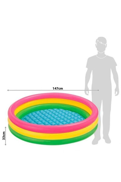 Intex 147 cm 3 Boğumlu Tabanı Şişmeli Sunset Havuz