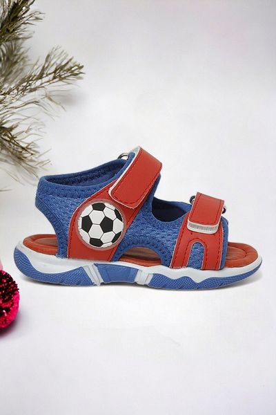 Ponchiq Sandale pentru băieți cu detalii mingi de fotbal
