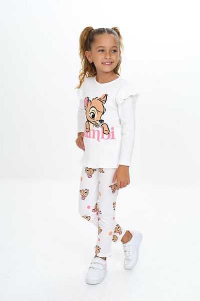 My Kids Wear طقم لباس ضيق مكشكش على الكتف للفتيات