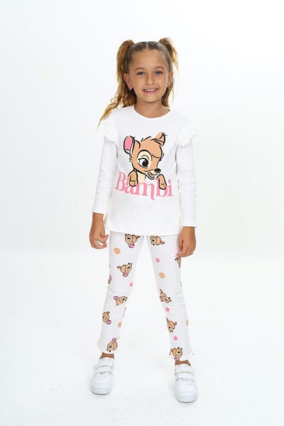 My Kids Wear طقم لباس ضيق مكشكش على الكتف للفتيات