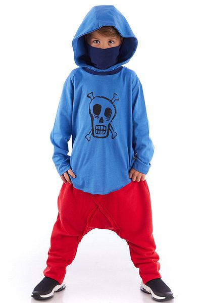 Colorinas Cozy Baggy Unisex Children's Combed Cotton Sweatpants Baggy