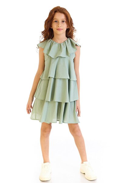 Colorinas Φόρεμα για κορίτσια από λινό Tulip Flounced