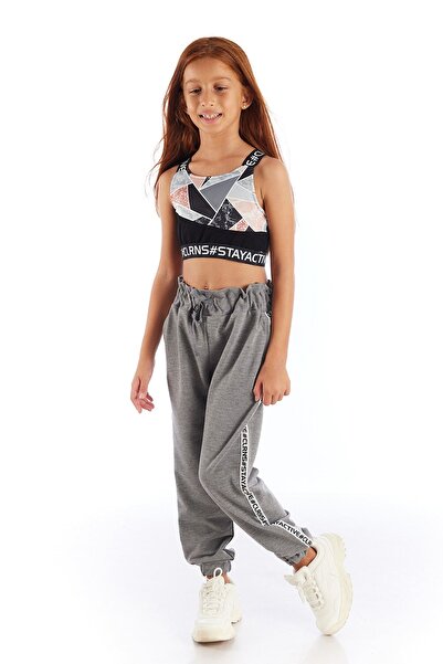 Colorinas Modern Romance Şeritli Kız Çocuk Penye Eşofman Altı