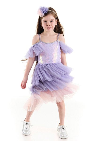 Colorinas Rochie tutu cu fundita cu paiete iunie