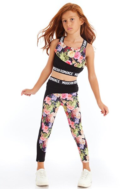 Colorinas Modern Romance Çiçek Desenli Kız Çocuk Spor Tayt