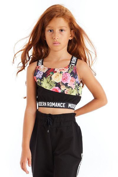 Colorinas Maieu sport crop pentru fete Modern Romance cu modele florale