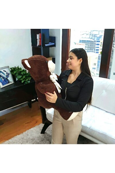 Mellito Toyzz 70 Cm Koyu Kahve Pelus Ayı Oturan Ayıcık Uyku Arkadaşı Ve Hediye
