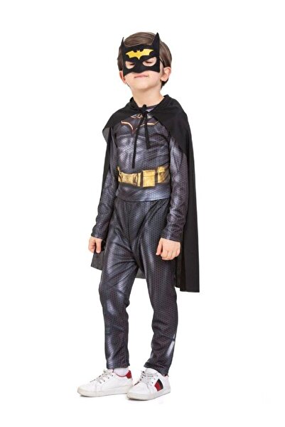 Genel Markalar Çocuk Batman Kahraman Maskeli Pelerinli Kostüm Tulum Batman Kö...