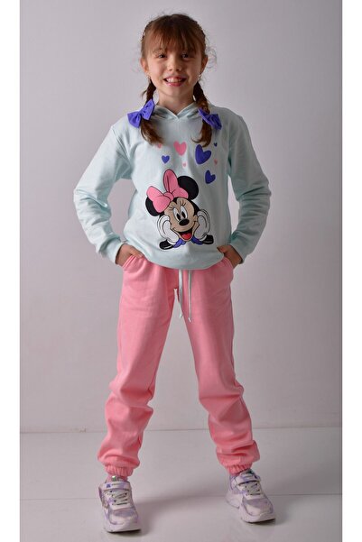 Banadamoda طقم بدلة رياضية مضلعة مطبوعة للفتيات