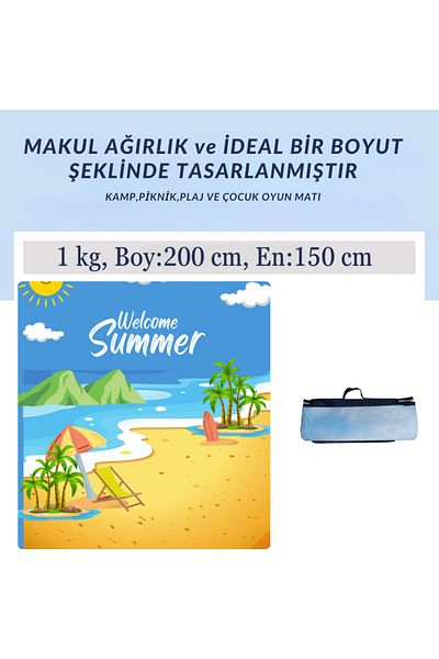 OKAVANGO 150-200 Cm Children's Sea and Beach Supplies - Beach Mat, Sand-repellent Beach Cover, Beach Cushion