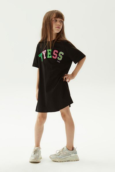 Tyess Rochie neagră pentru fete BG Store