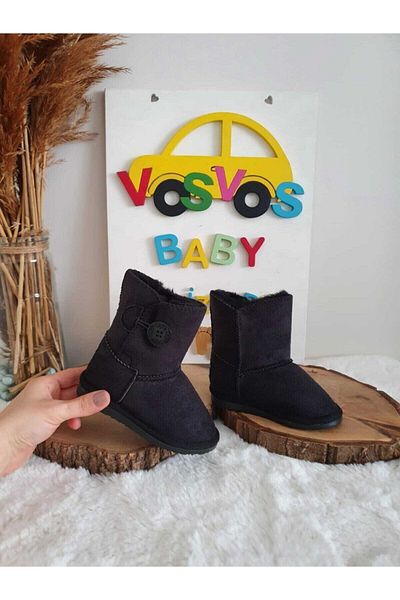 VOSVOSBABYSTORE Μαύρες μπότες (παραγγείλετε τουλάχιστον 1 μεγαλύτερο)