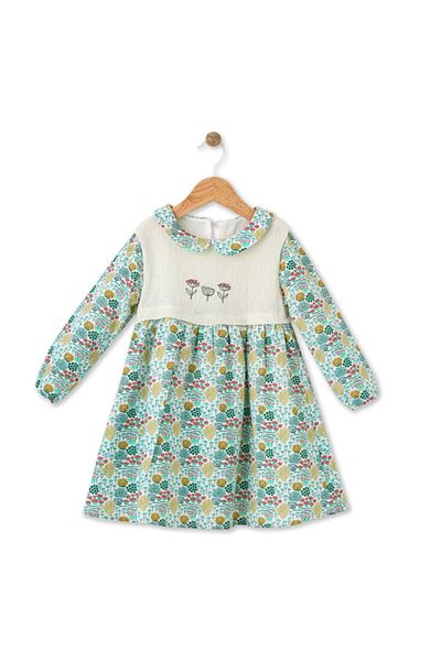 Maya And Luca Roba Detailed Floral Embroidered Patterned Dress