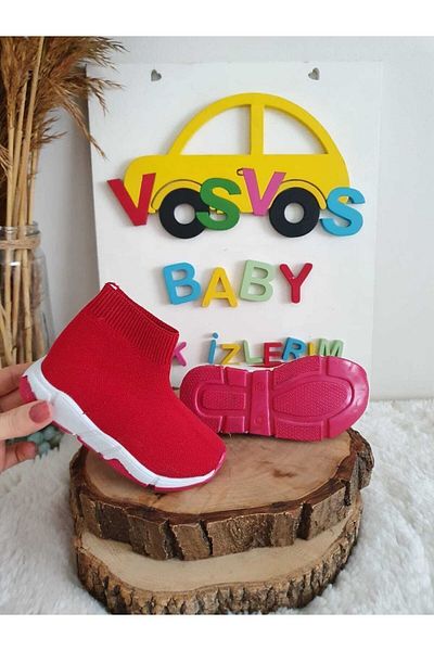VOSVOSBABYSTORE Tenis cu bandaj roșu