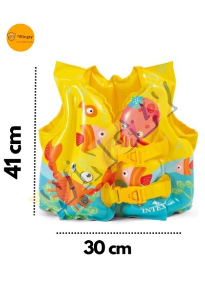 Wingzy İntex Şişme Çocuk Yeleği, Havuz Ve Deniz Yeleği, 3-5 Yaş, 41x30