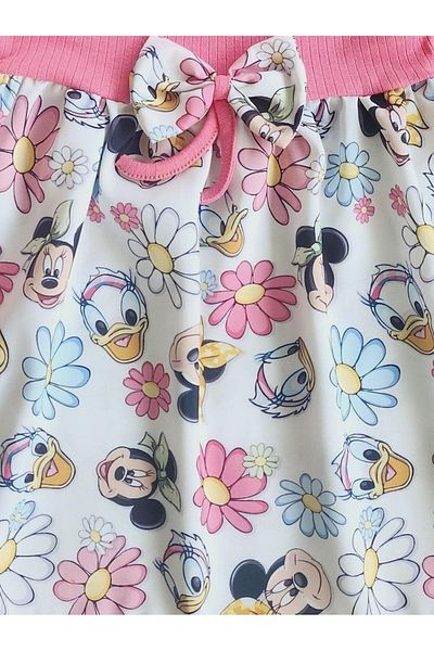 minikiss Rochie pentru fetiță cu model Minnie Mouse cu fundă și bandană