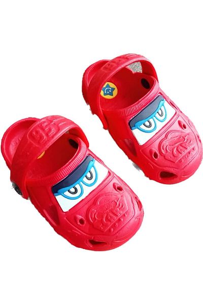 Seha Fashion Boy's Red Trolley Light Sole Slippers Sandals