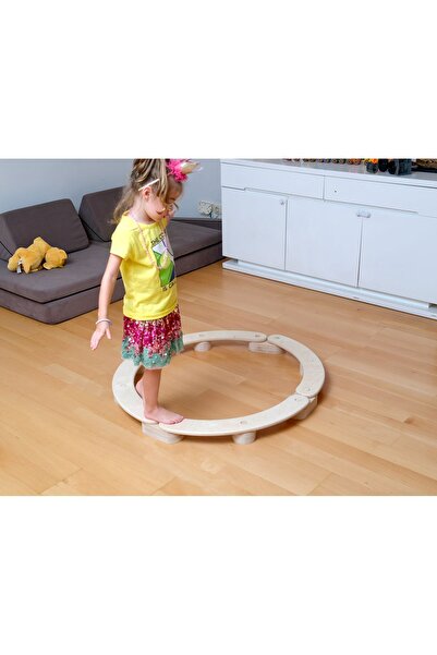 KIDOPPO لوحة توازن مستديرة مكونة من 4 قطع| لوحات التوازن الخشبية|لعبة ترفيهية...