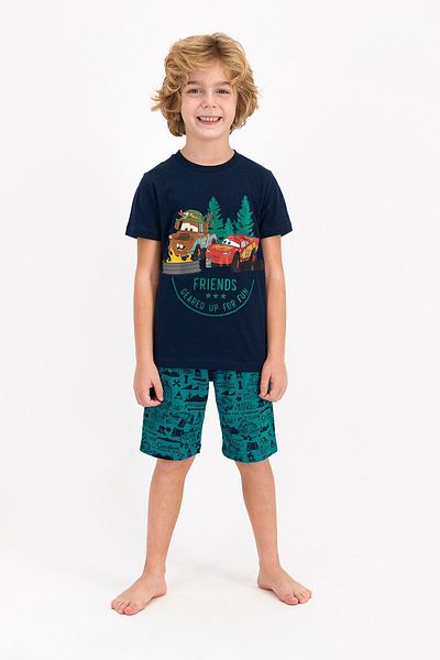 CARS Friends Licensed Navy Blue Boy Bermuda Set