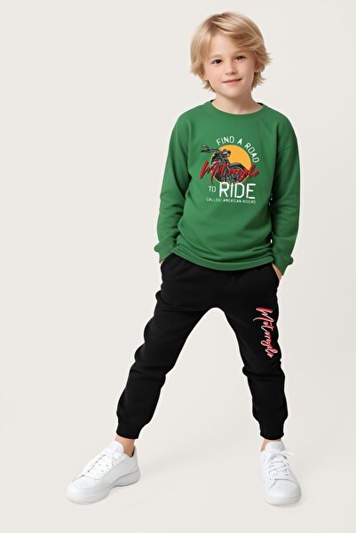 panios kids PANİOS KİDS SET BOTTOM-TOP CU DETALIU DE CAUCUC IMPRIMAT