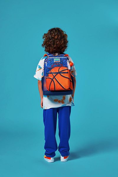 Coral High Orange Navy Basketball School Bag - 23766