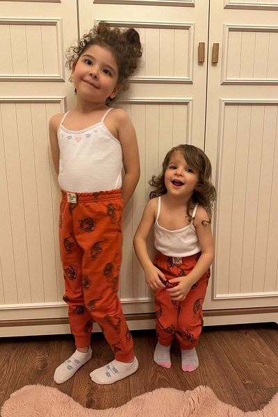 Peki 5-piece Tiger Patterned Cotton Children's Pajamas Set - Pay 4 Gift Sweatpants 15096