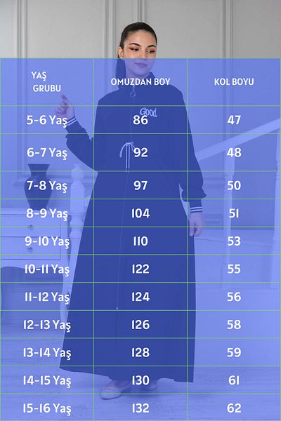 Asortik Kids Long Hijab Ferace - Φόρεμα για κορίτσια
