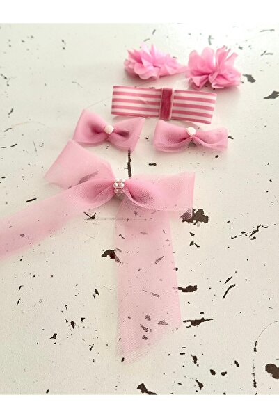 İPEKACOUTURE Set od 6 roze kopči