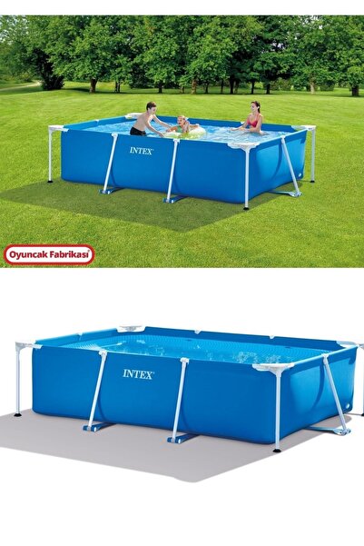 Oyuncak Fabrikası İntex Metal Dikdörtgen Prefabrik Büyük Aile Havuzu 300x200x...