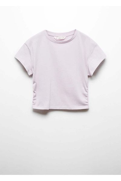 MANGO Kids Baumwoll-T-Shirt mit Kordelzug