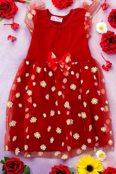 ÖYKÜ KİDS Rochie căptușită cu fustă din tifon Daisy