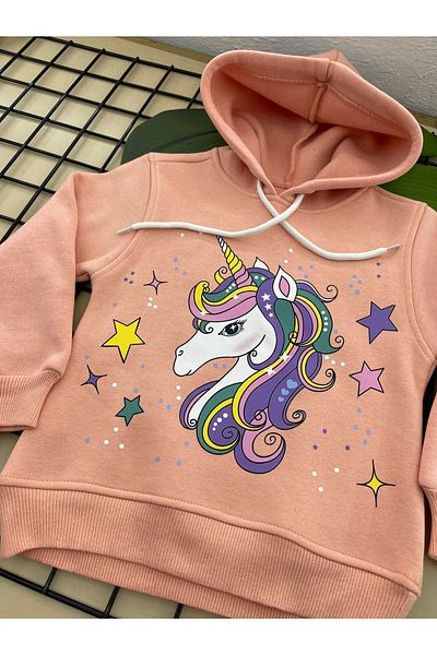ÖRZİKİDS Set de trening pentru copii tricotat cu model unicorn - Capison, raster, imprimare digitală cu tampon, 6/10 ani