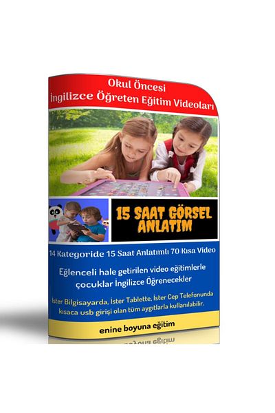 Enine Boyuna Eğitim مجموعة فيديو تعليمية لتعليم اللغة الإنجليزية لمرحلة ما قبل المدرسة